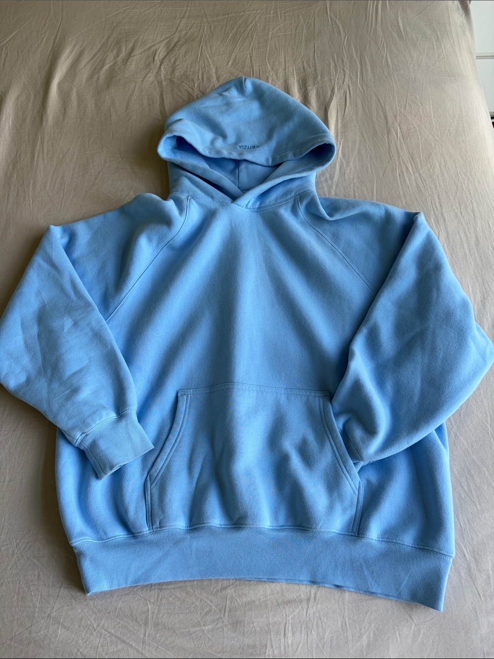 Aritzia Mail Card Blue Pullover Hoodie Sweatshirt